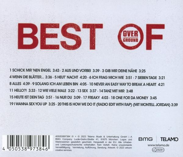 CD-Cover. Roter Text sagt 'BEST OF'. Trackliste enthält Songtitel und Credits.