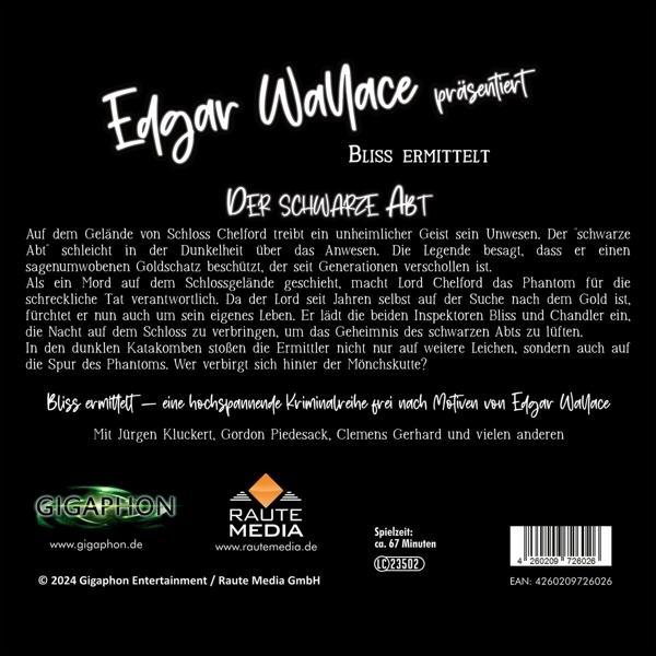 Edgar - Bliss Ermittelt - - Wallace (CD) Der Edgar 02 Abt - Schwarze Wallace