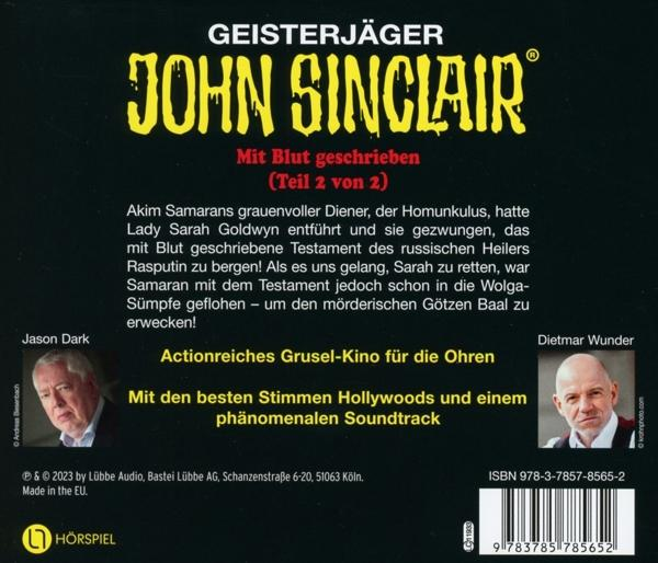 Sinclair John - Mit Blut geschrieben - Folge 165  - (CD)