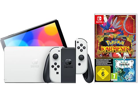 Nintendo Switch Weiß (OLED Modell) + Pokémon Karmesin + Der Schatz von Zone  Null online kaufen | MediaMarkt