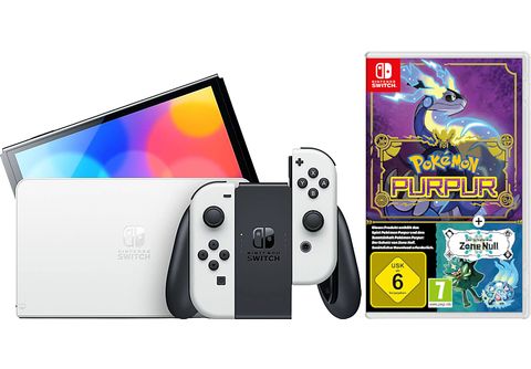 Der kaufen online Purpur Switch + Nintendo Schatz MediaMarkt Pokémon | Null Zone + von Modell) Weiß (OLED
