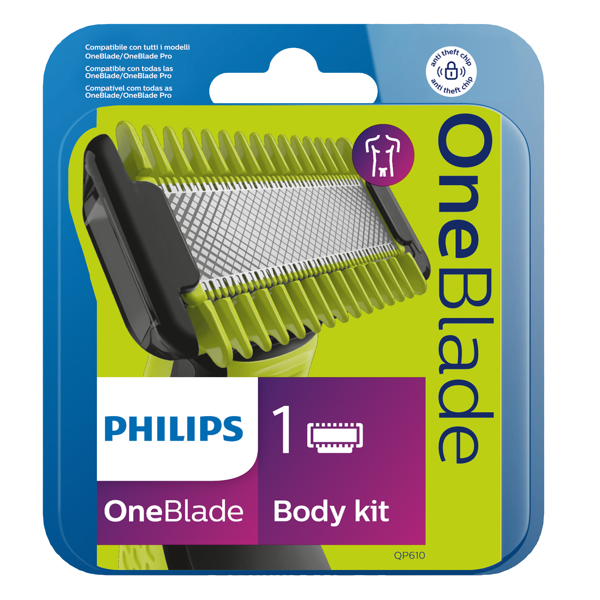 Wymienne ostrza PHILIPS OneBlade Face and Body QP610/50 1 sztuka