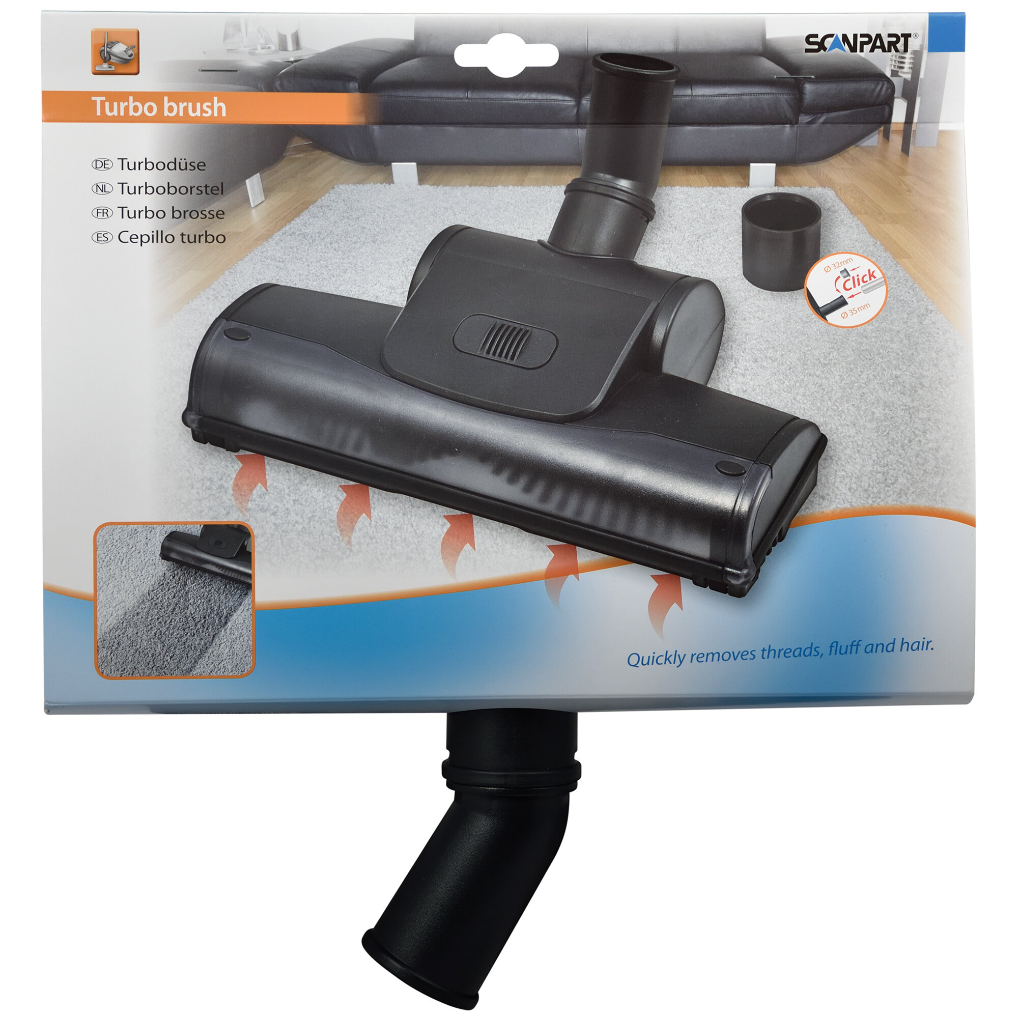 Turboszczotka SCANPART Uniwersalna 35 mm z adapterem 32 mm 1190000100