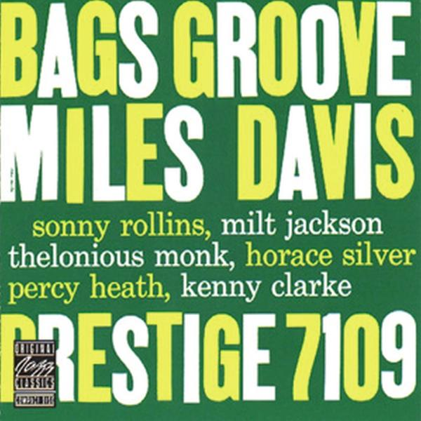 Miles Davis 'Bags Groove' album borítója zöld és fehér szöveggel.