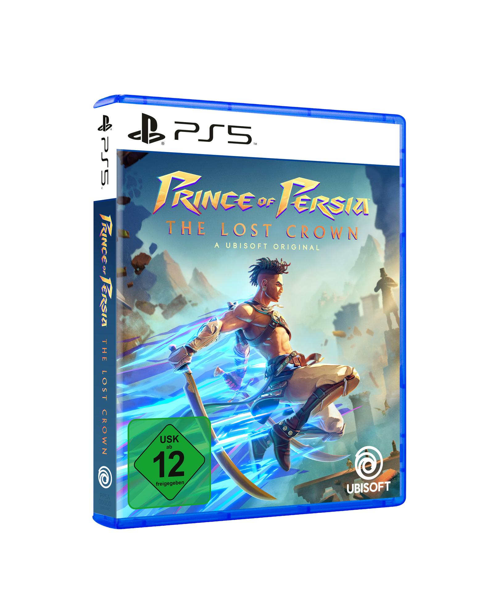 PS5-Spielbox, 'Prince of Persia: The Lost Crown', mit Spielgrafik.