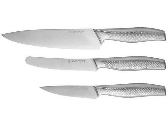 Komplet noży AMBITION 3-elementy Acero z nożem do warzyw i owoców