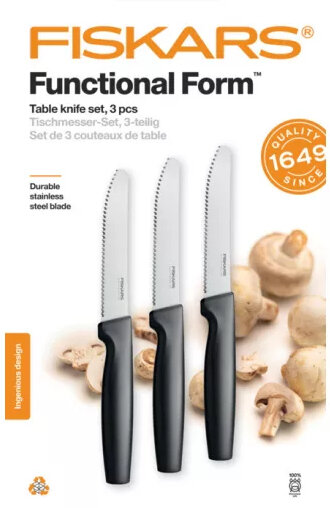 Zestaw noży FISKARS Functional Form ząbkowane do pomidorów 1057562 (3 noże)