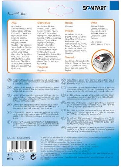 Filtr SCANPART HEPA 12