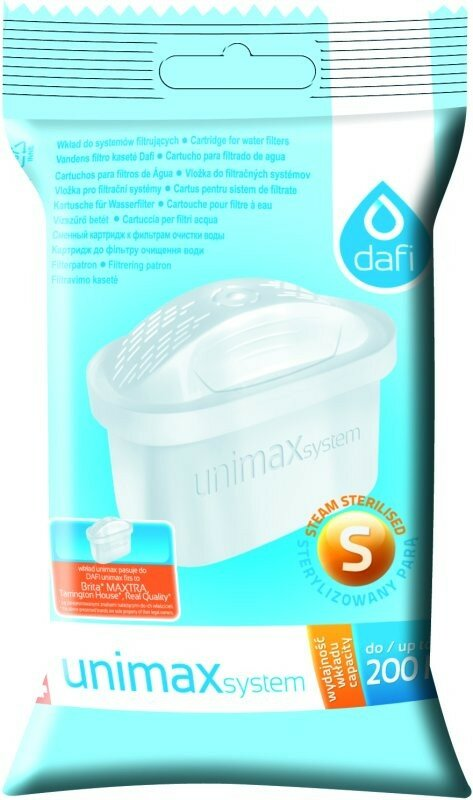 Wkład filtra wody Dafi w opakowaniu.