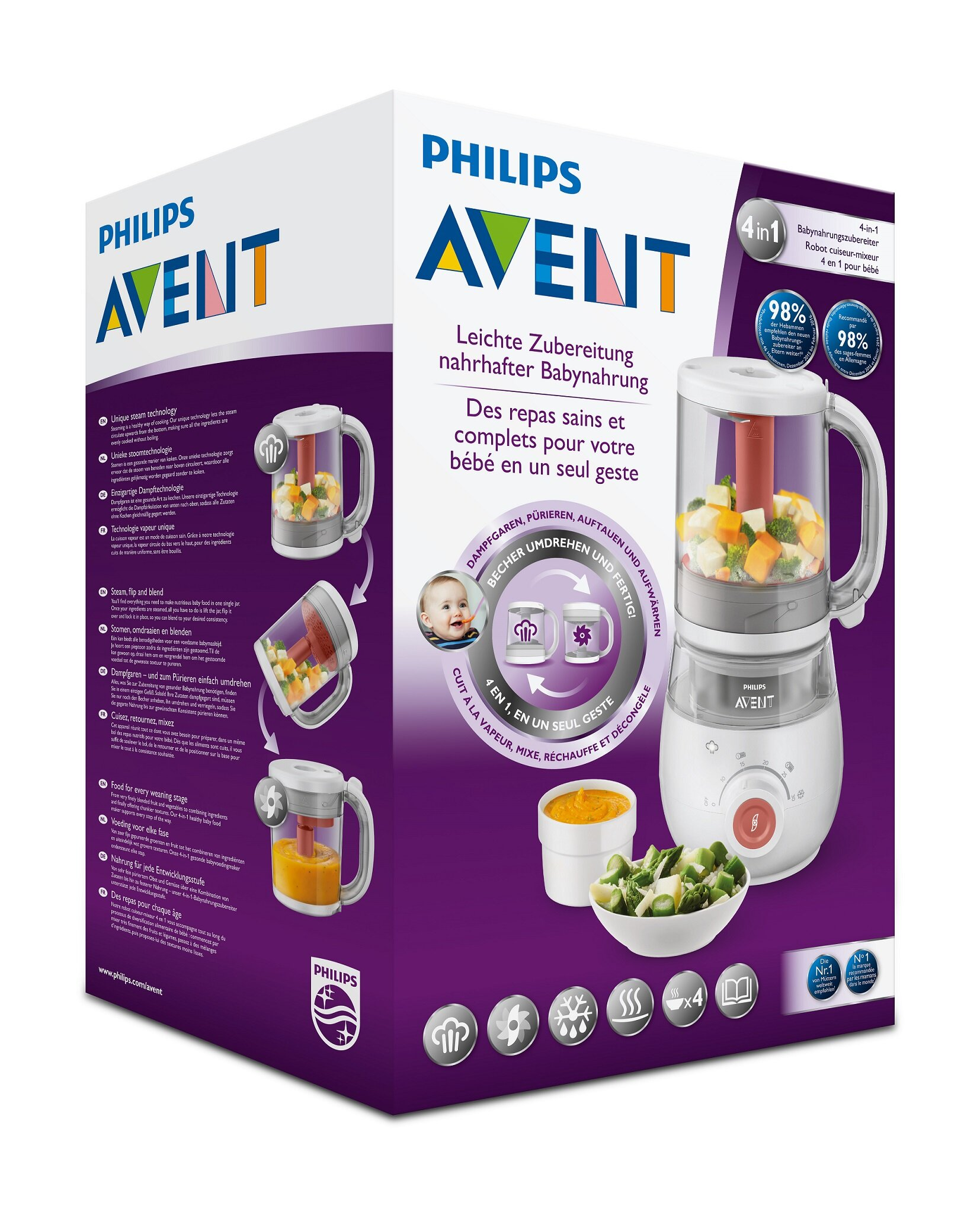 Parowaro-blender PHILIPS AVENT 4w1 SCF881/01
