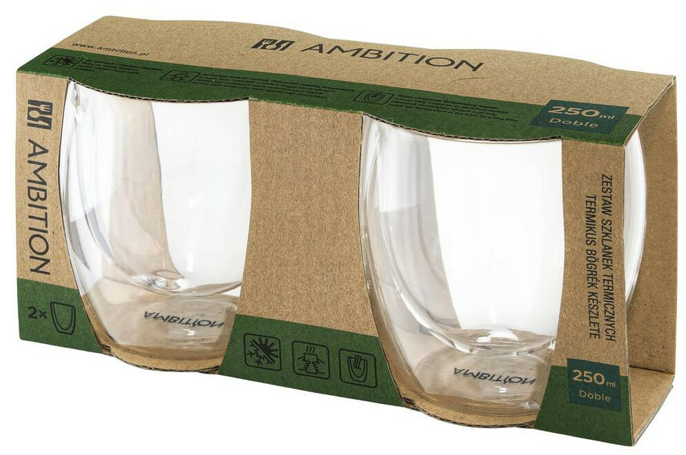 Szklanki AMBITION 96878 DOBLE 250 ML