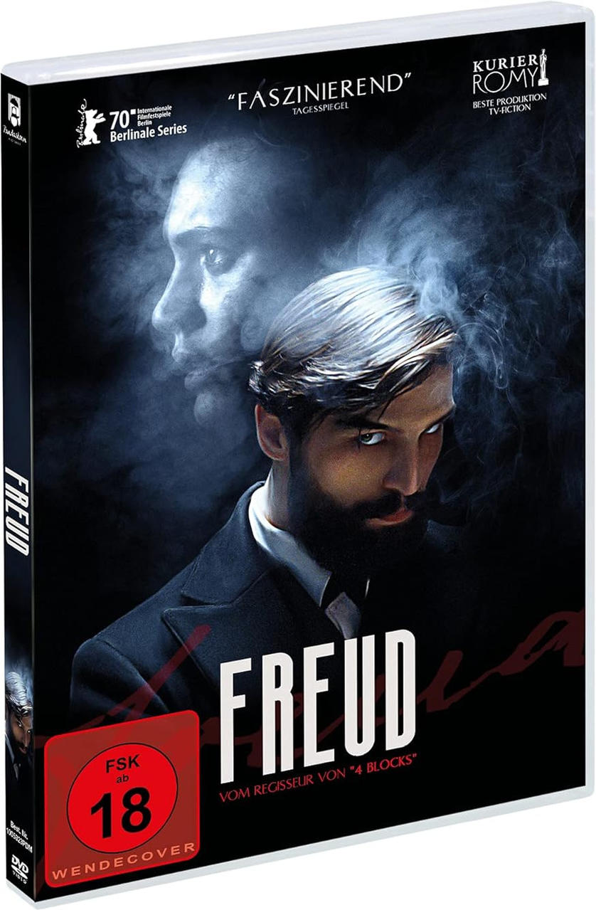 DVD-Cover für den Film 'Freud'. Das Cover zeigt ein Bild eines Mannes und den Filmtitel.