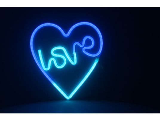 Neon FOREVER TF1 LED RGB Love w sercu + pilot Wielobarwny FLRN02