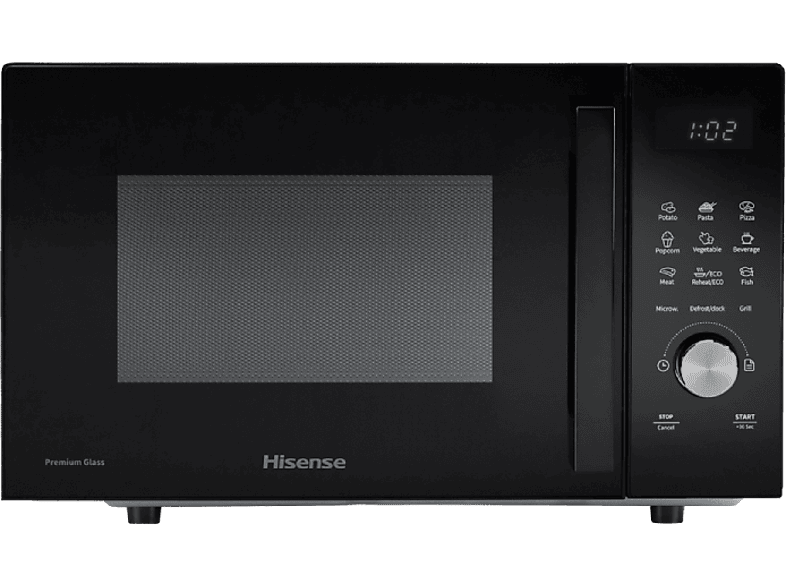 Hisense H23MOBSD1HG Microondas con Grill 23L 800W Negro