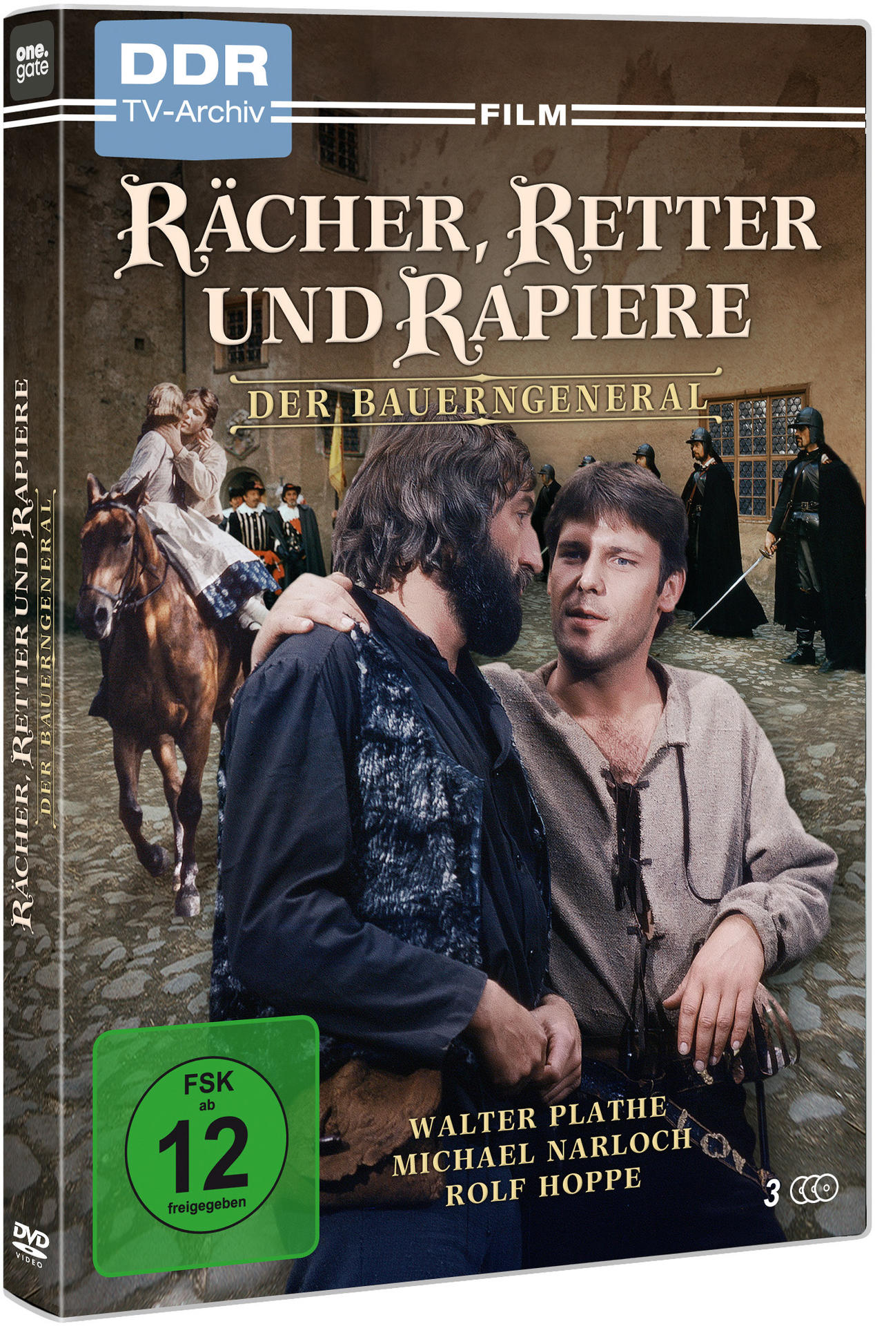 DVD-Hülle mit einem Filmposter mit Schauspielern.