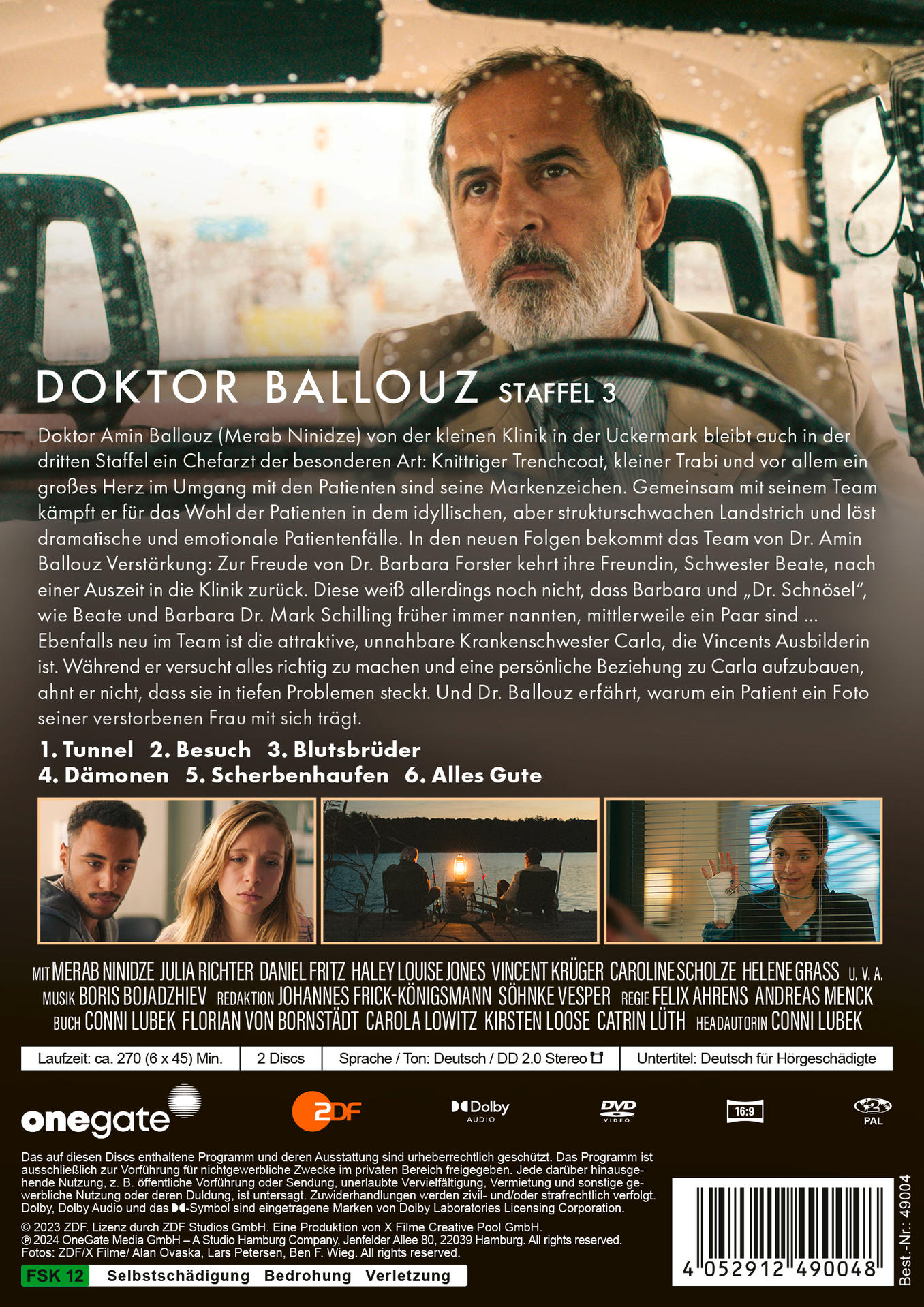 DVD-Cover eines Films mit Männergesicht, Text auf Deutsch und Details.