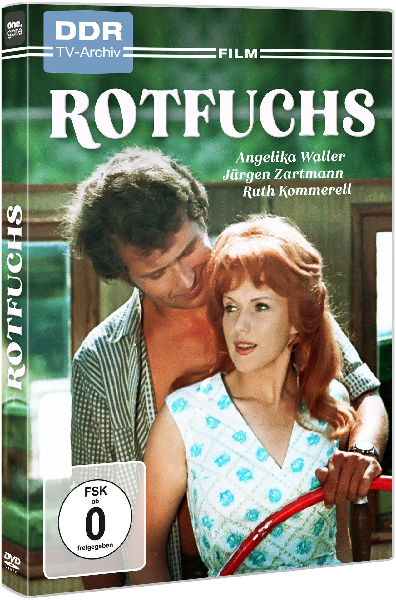 DVD-Hülle des Films Rotfuchs, mit einem Mann und einer Frau. Text steht über den Schauspielern.