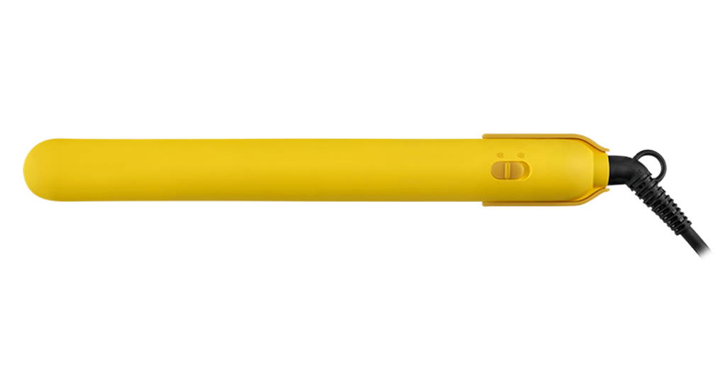 Bir stand üzerindeki tablet sağa doğru eğilmiş. Ekran açık, mor bir geçiş gösteriyor.