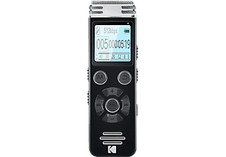KODAK VRC450 digitális hangrögzítő, diktafon, 8GB, sztereó, fém ház, microSD foglalat, fekete