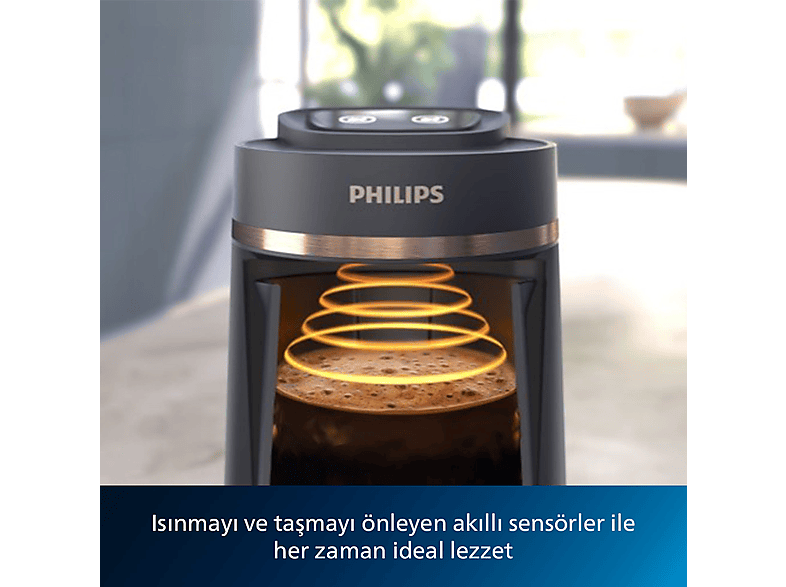 PHILIPS 5000 Serisi Türk Kahve Makinesi HDA150/61 Siyah Gümüş_1