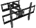 ISY IWB-3500 37-85" két karos dönthető/forgatható fali konzol (2V000938), fekete