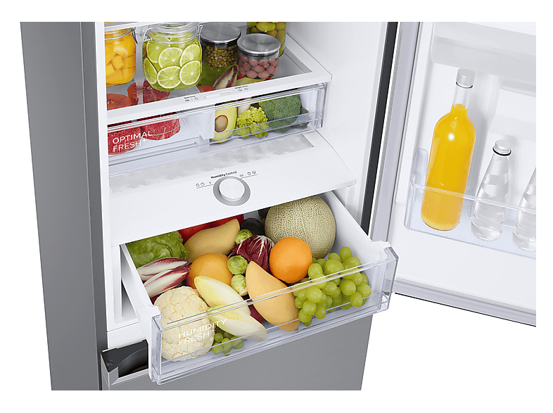 Samsung RB38C635ES9/EF, B7502 Kühl- und Gefrierkombination (E, 386 l, 2030 mm hoch, Standgerät, No Frost (verminderte Eisbildung), Inox) — Foto 3 von 5