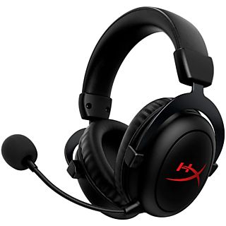 Auriculares gaming - HyperX Cloud II Core, De diadema, Inalámbricos, Hasta 80 horas, Micrófono, Cancelación de ruido, PC,  Negro