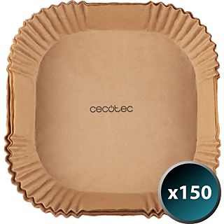 Accesorio freidora - Cecotec Cecofry Paper Pack, 230ºC, Apto freidoras de aire 5-6.5L, Pulpa natural 100%, Recubrimiento silicona alimentaria