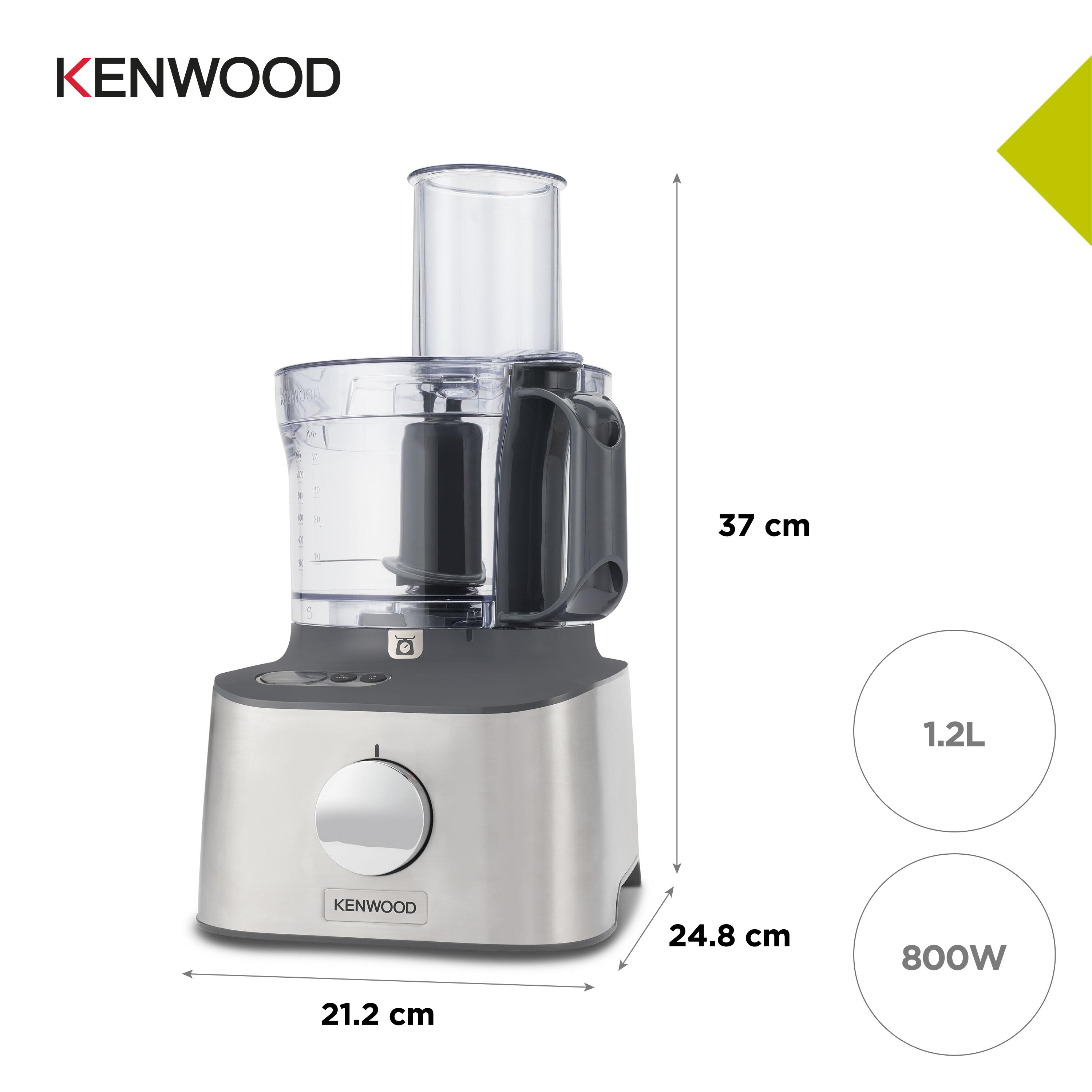 KENWOOD FDM313SS Kompaktküchenmaschine Silber 2,1 Multipro (Rührschüsselkapazität: 800 Compact+ Watt) l,