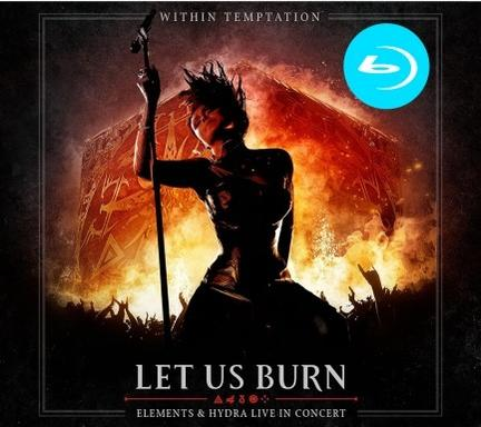 Album borító: nő mikrofonnal, láng háttérrel. Szöveg: Let Us Burn, Within Temptation.