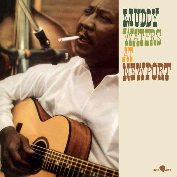 Muddy Waters album borítója. Férfi gitárral, dohányzik, szöveggel.