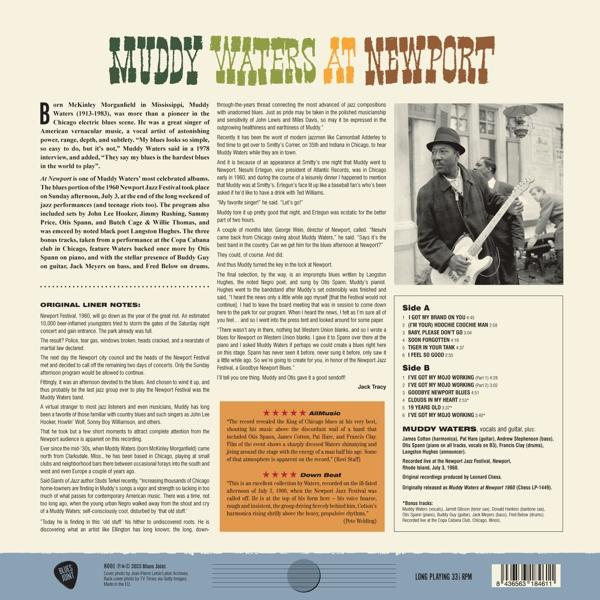 Vinyl album borítója és a hanglemez. Szöveg és egy jazz zenész fotója.