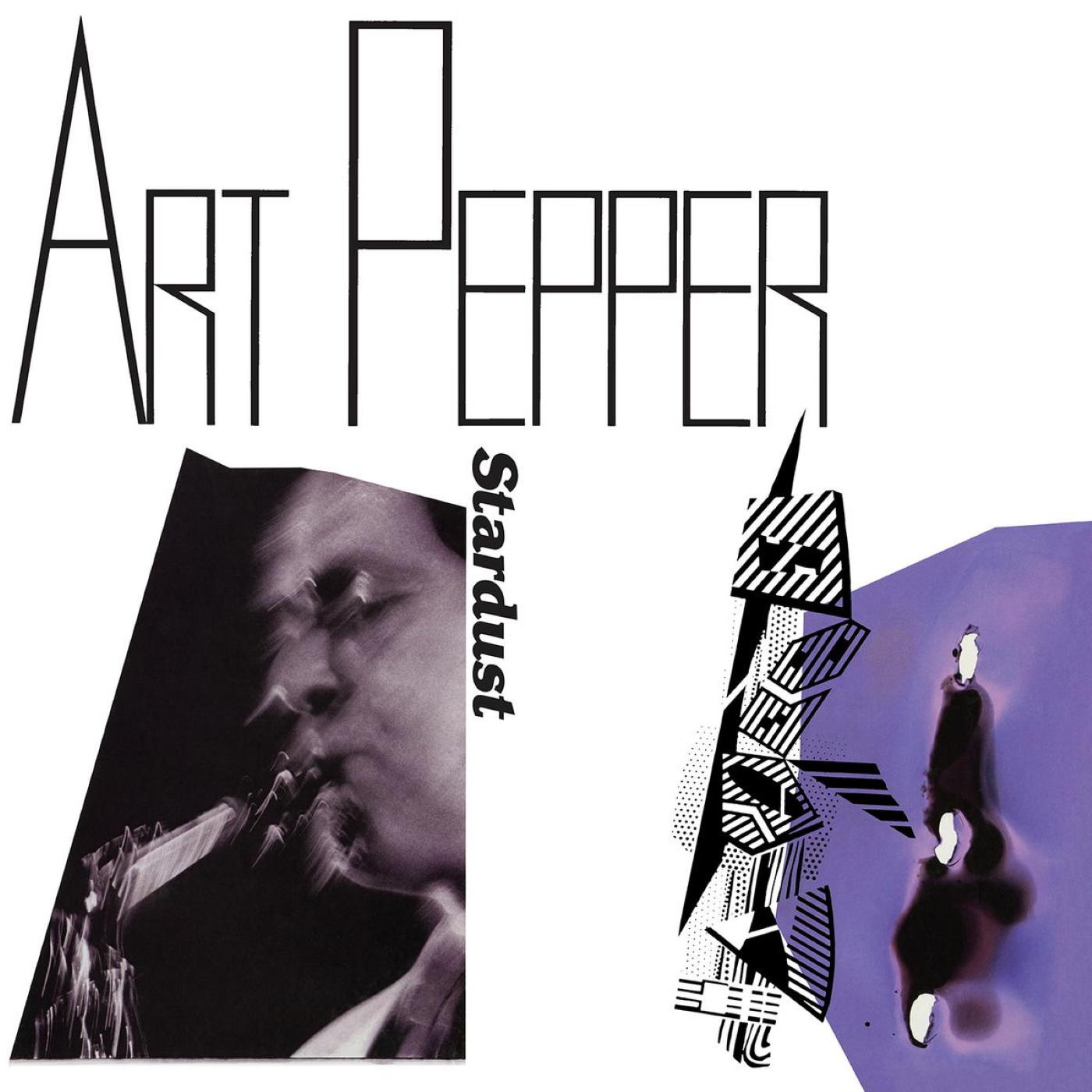 Art Pepper album borító. Fekete-fehér fotó, jazz zenész. Absztrakt fekete-fehér grafika.