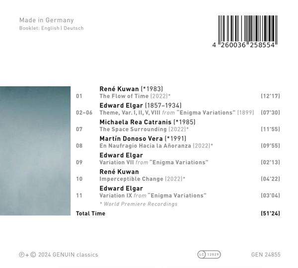 CD-Rückseite mit Titelliste und Barcode. Made in Germany.