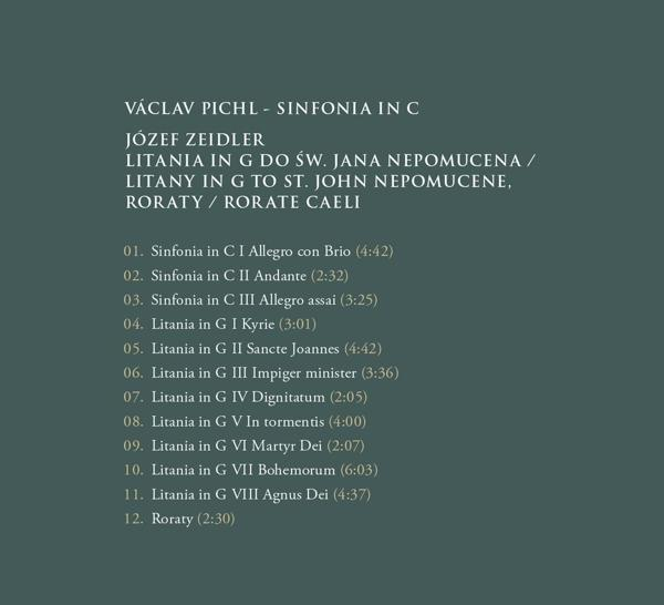 Titel und Trackliste eines Albums mit Musik von Václav Pichl und Józef Zeidler.