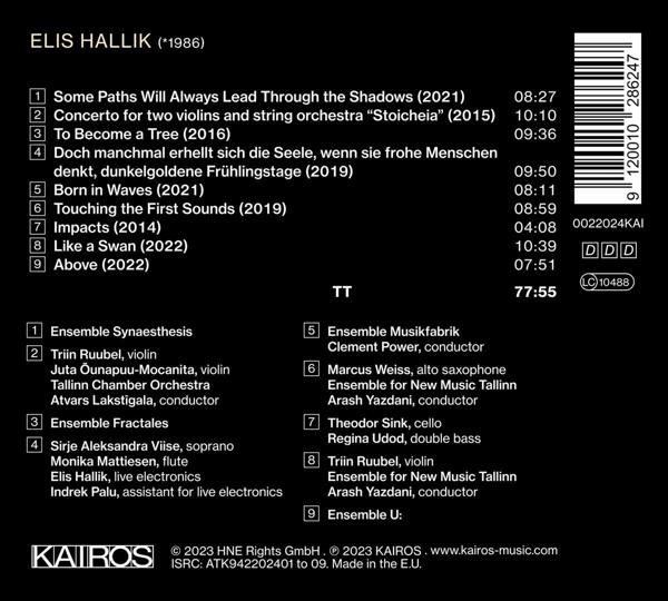 CD-Rückseite mit Titel, Laufzeiten, Barcode und Ensemble-Informationen.