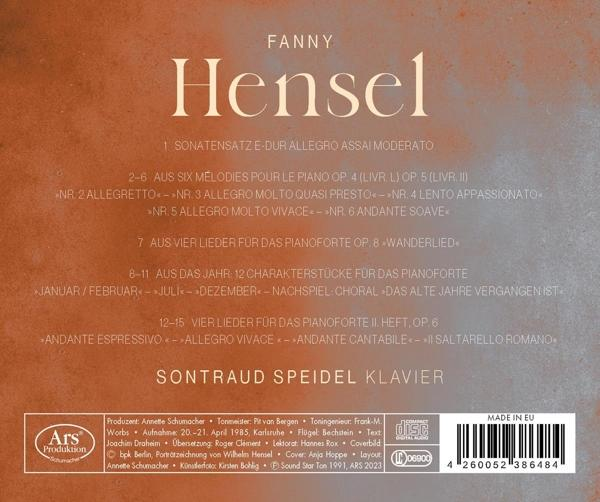 Sontraud Speidel - Charakterstücke - Werke für Klavier solo  - (CD)