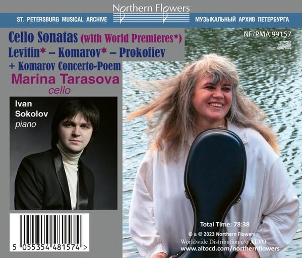 CD-Cover mit zwei Porträts: links ein Pianist, rechts eine Cellistin mit ihrem Instrumentenkoffer.