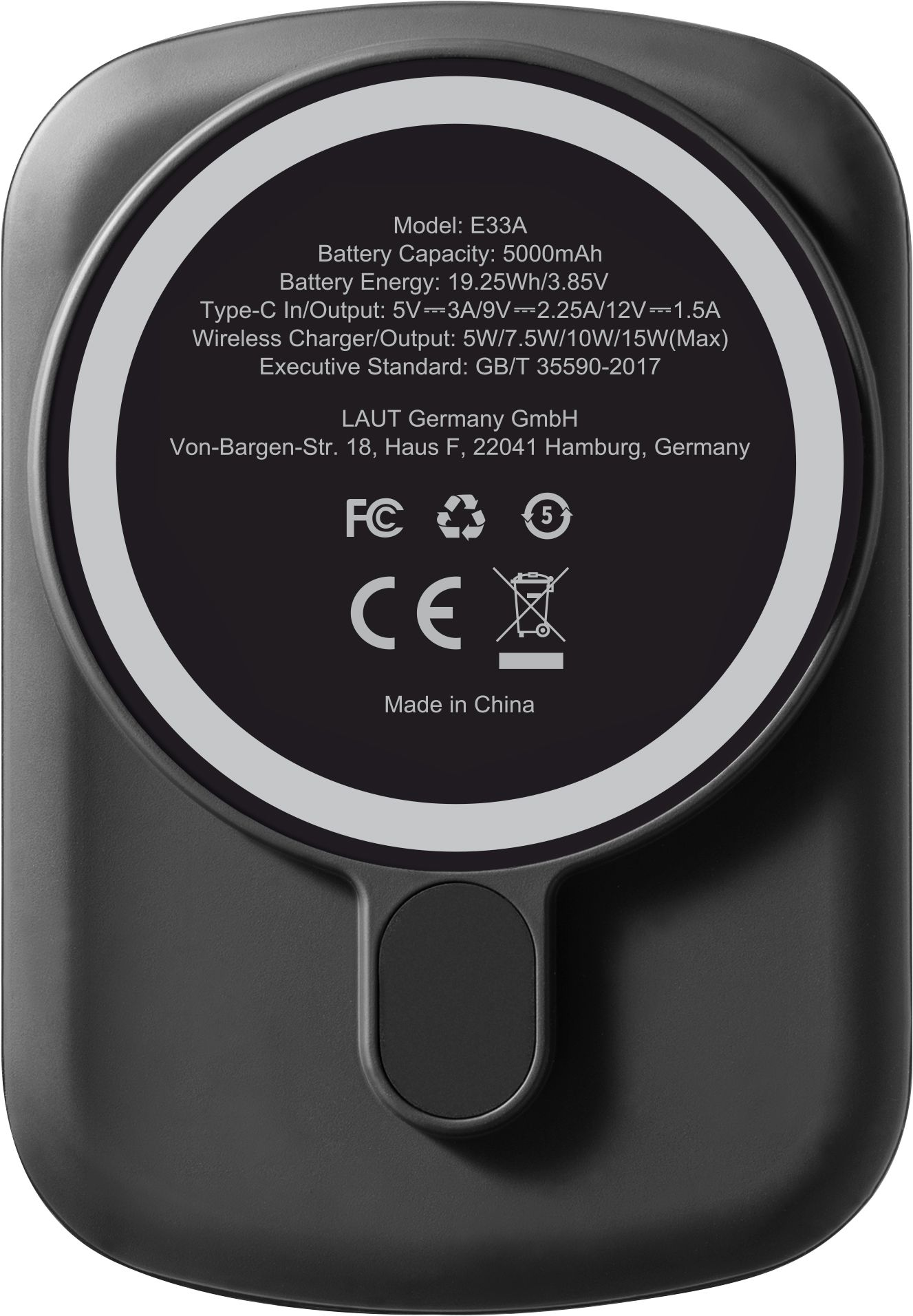 LAUT Magsafe Power Charge - Appareil de chargement (Noir)