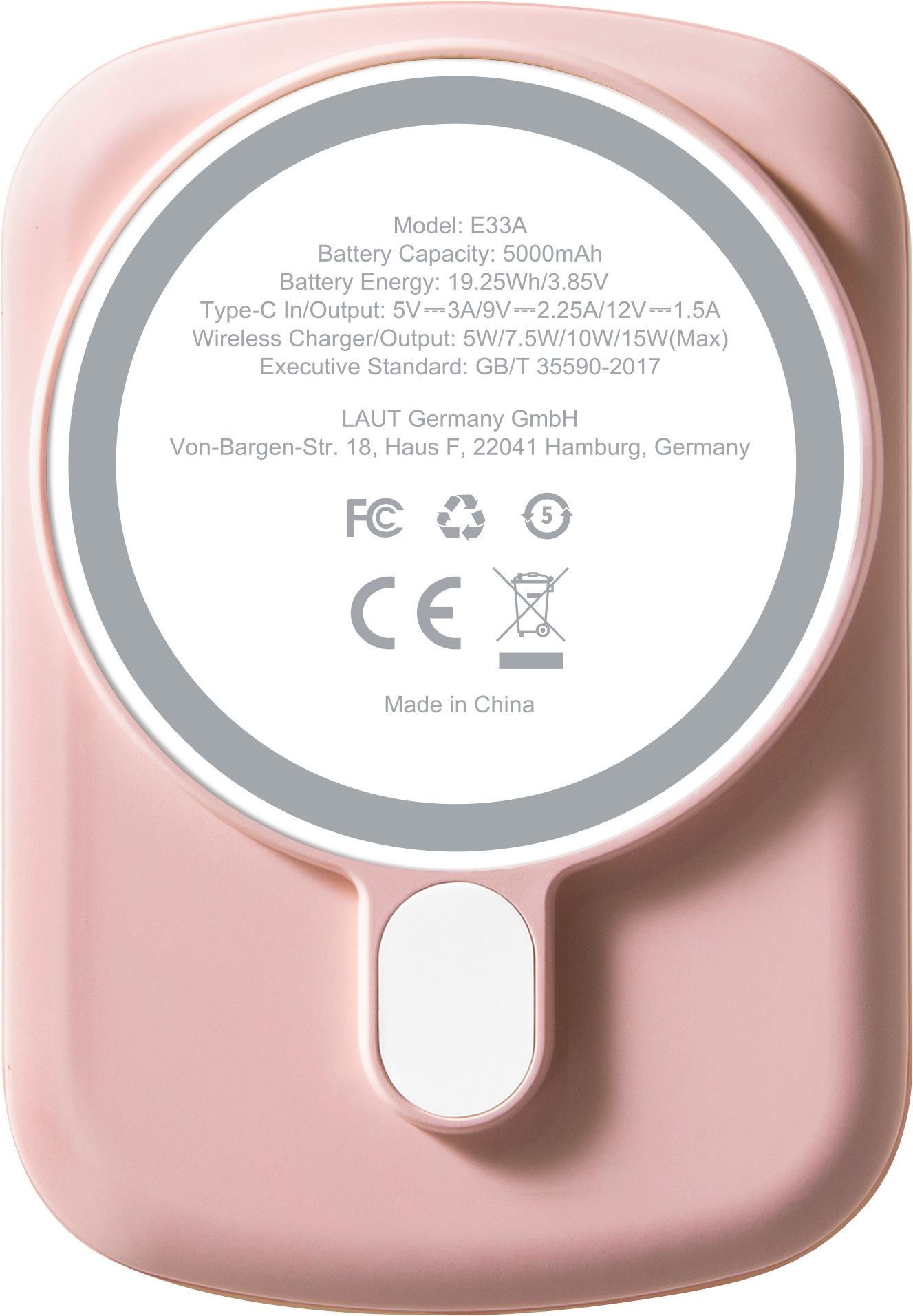 LAUT Magsafe Power Charge - Appareil de chargement (Rose)