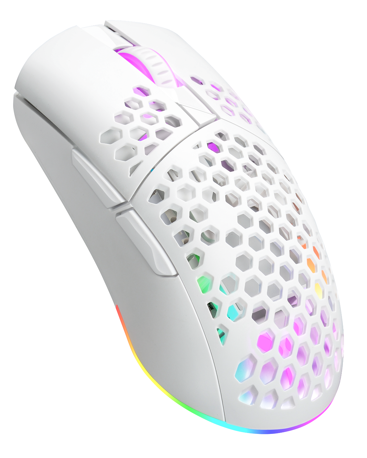 ISY IGM-5000-WT ultra könnyű vezeték nélküli optikai egér, max 5000DPI, RGB LED, fehér (2V055880)