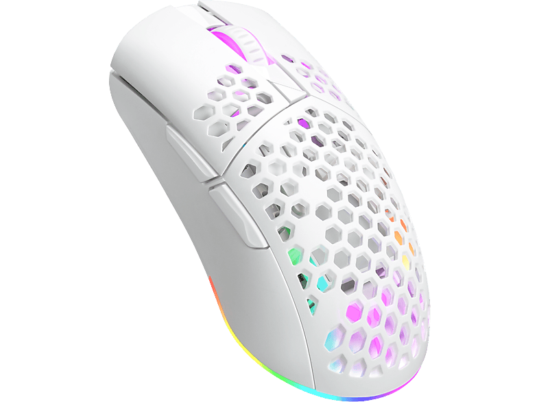 ISY IGM-5000-WT ultra könnyű vezeték nélküli optikai egér, max 5000DPI, RGB LED, fehér (2V055880)