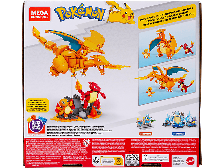 MEGA Pokémon - Glumanda Evolution Set Bausatz, Orange