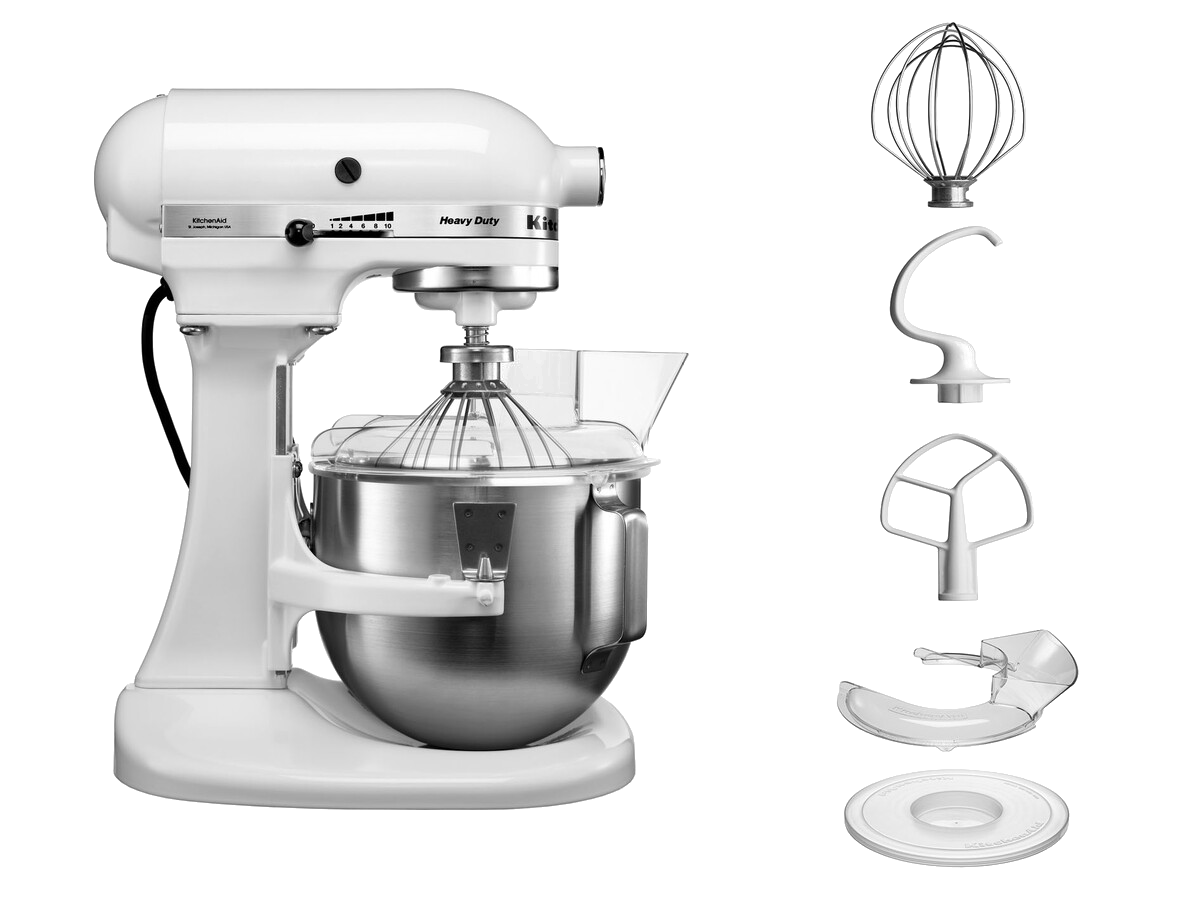 KITCHEN AID 5KPM5EWH Heavy Duty Küchenmaschine Weiß (Rührschüsselkapazität: 4,8 l, 315 Watt)