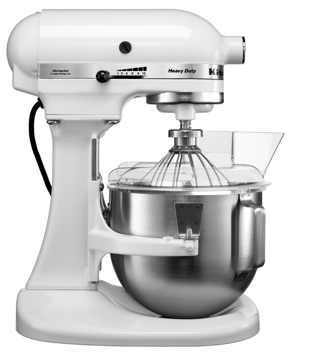 KITCHEN AID 5KPM5EWH Heavy Duty Küchenmaschine Weiß (Rührschüsselkapazität: 4,8 l, 315 Watt)