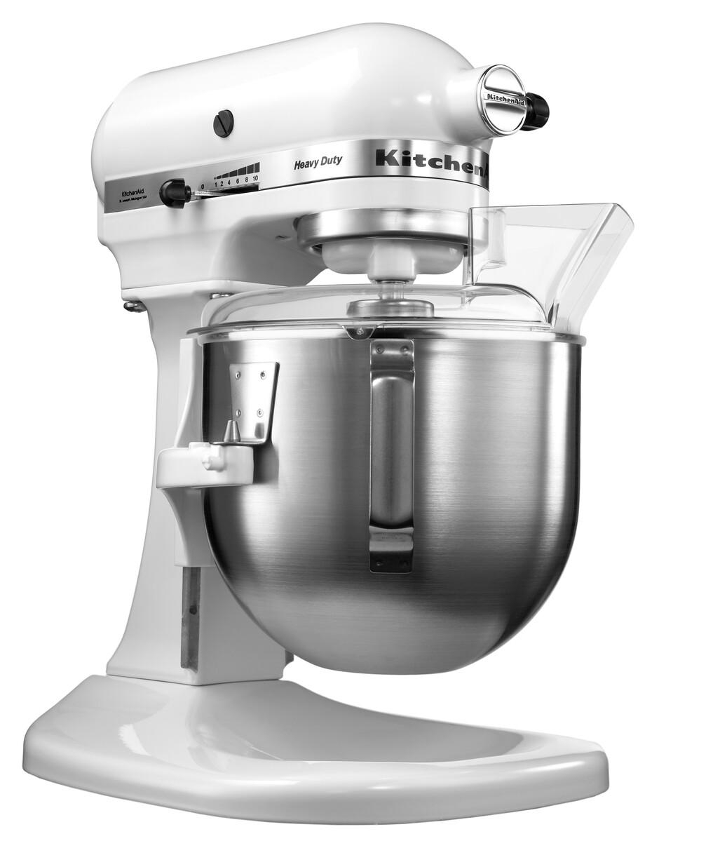 KITCHEN AID 5KPM5EWH Heavy Duty Küchenmaschine Weiß (Rührschüsselkapazität: 4,8 l, 315 Watt)