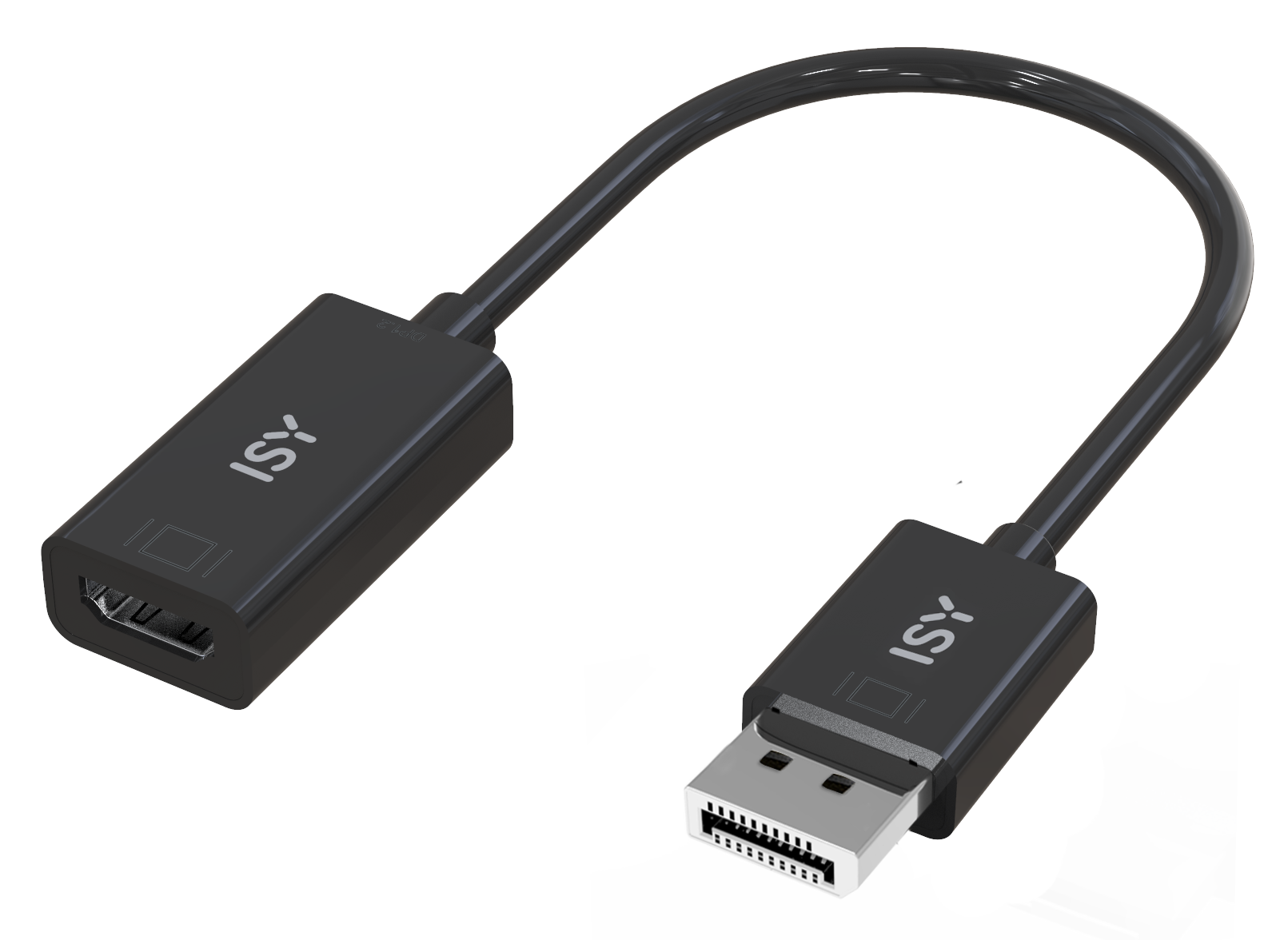 ISY IDP-2000 Display Port 1.4 - HDMI 2.0 adapter, fekete (2V225505)