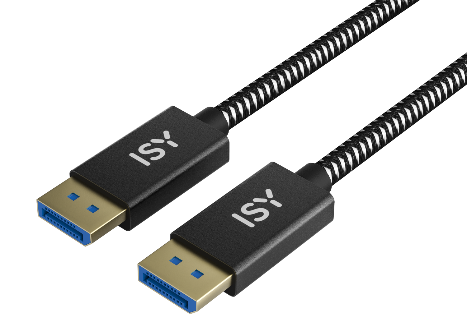 ISY IDP 3020 DisplayPort 1.4 összekötő kábel, 8K60Hz, 32,4 Gbps, 2 méter, fekete (2V225507)