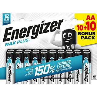 ENERGIZER Max Plus AA 10+10 Bonus Pack - batteria alcalina (Multicolore)