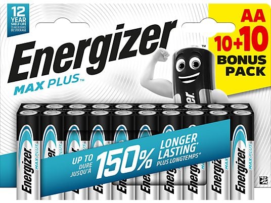 ENERGIZER Max Plus AA 10+10 Bonus Pack - Alkalibatterie (Mehrfarbig)